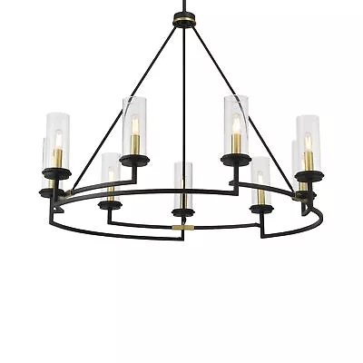 Minka Lavery Hillstone 9 Light Chandelier-Sand Coal & Soft Brass • $809.95