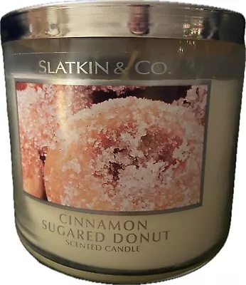 Slatkin & Co. CINNAMON SUGARED DONUT 3-Wick Candle 14.5 Oz • $22.99