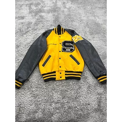 Neff Letterman Jacket Mens Small Wool Leather Class Of 2009 JROTC Varsity Coat • $44