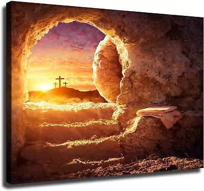 The Empty Tomb Jesus Resurrection Poster Canvas Wall Art Picture Print • $18.90