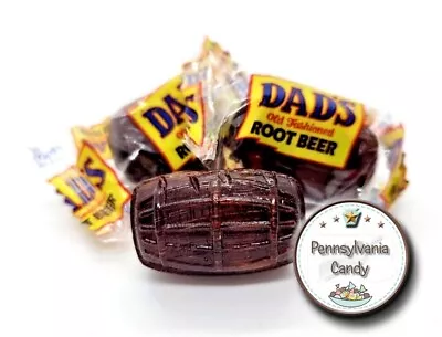 PA Candy 4 Lb DAD's ROOT BEER BARRELS Bulk Bag Wrapped Old Fashioned Hard Candy • $27.50