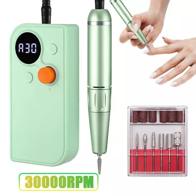 30000RPM Electric Nail Drill Machine E File Manicure LED Art Drill Kits Green AU • $42.99