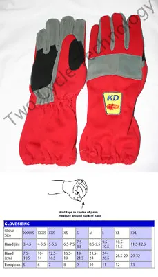 Red Go Kart Driving Gloves Birel Haase Margay Briggs LO206 • $25