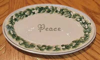 Winter Garden Christmas Fitz And Floyd  Holiday Cookie Dish Small Platter • $4.99