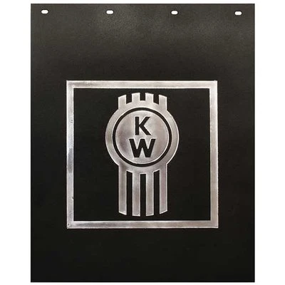 $124.99 • Buy Kenworth Trucks 24  X 30  Black & Silver Poly Semi Truck Mud Flaps-Pair 