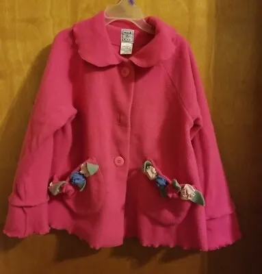 Girl's Mack & Co Pink Size 5 Fleece Coat Flowers • $10.99