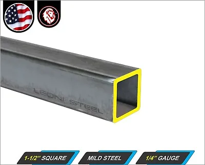 1-1/2  Square Metal Tube - Mild Steel - ERW - 1/4  Gauge - 11  Long • $22