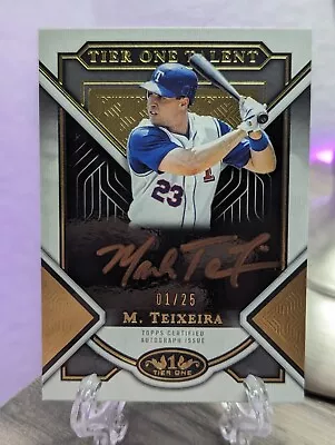 2023 Topps Tier One Talent Mark Teixeira Auto 1/25 Ebay One Of One#T1TA-MT • $39.99