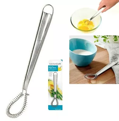 KitchenCraft Magic Whisk Hand Small Flat Sauces & Dressing Eggs Stainless Steel • £13.95