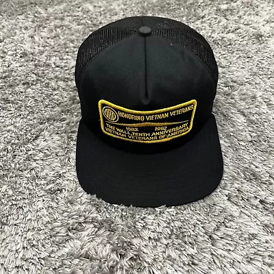 Vintage Vietnam Veteran Trucker Hat SnapBack Wall Tenth USA Eagle Crest Cap • $18.75