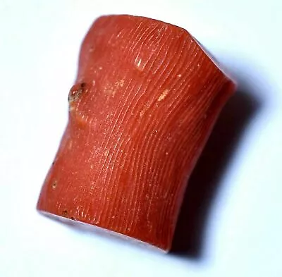 Unheated Facet Quality Natural Red Coral Cube Raw AGL Certified Italian Gemstone • $8.81