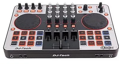 DJ-Tech - 4MIX - 4-Channel Controller W/ Audio Interface + Virtual DJ LE • $199.95