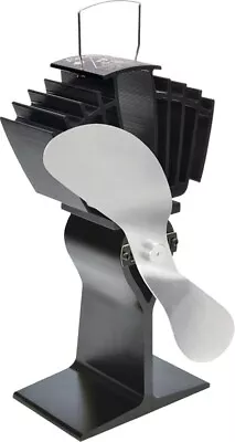 Ecofan 812AMKBX Heat Powered Stove Fan Black W/ NICKEL BLADE • $131.95