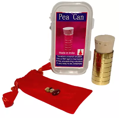 BRASS PEA CAN MAGIC TRICK LIQUID WATER TUBE Pee Joke Gag Prank Cork Deluxe Metal • $14.89