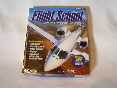 1996 Wizard Works Flight School For Windows 95 Big Box Pc CD ROM Factory Sealed • $14.99