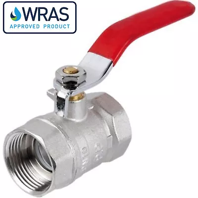 £5.99 • Buy Red Lever Ball Valve Female To Female Sizes 1/4  - 4  BSP - Full Flow WRAS