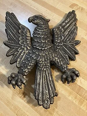 Vintage 1920’s Bald Eagle Cast Metal Wall Hanging Made USA 14” Tall & 12” Wide • $50