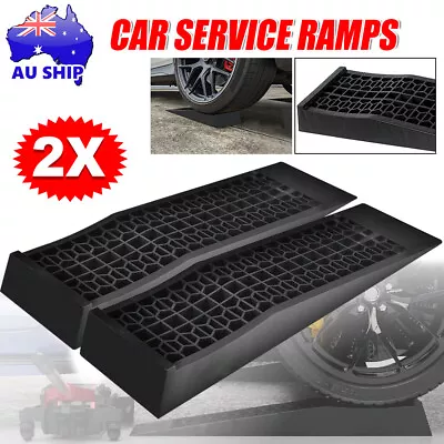 Pair 5 Ton Low Profile Car Service Ramps Rise Heavy Duty Antiskid PP Non-skid • $53.85