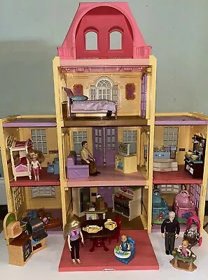 Fisher Price 2005 Mattel Loving Family Grand Mansion Twin Time Dollhouse & Acc. • $150