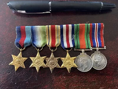 Group Of 6 Original WWII Miniature Medals - • £50