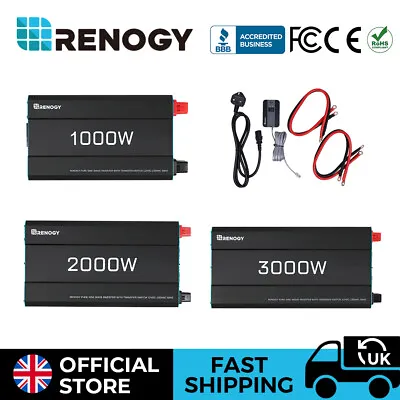 Renogy 12V 1000W 2000W 3000W Pure Sine Wave Inverter With UPS Function • £289.99