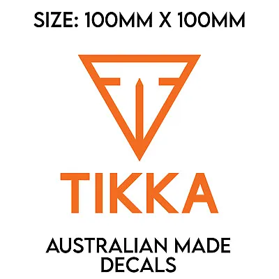 Tikka Hunting Shooting Ute Decal Sticker 100mm X 100mm. Premium Vinyl. • $8.99