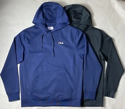 NEW FILA Mens Hoodie Hooded Pullover Kangaroo Pocket Navy Black M XL  • $9.95