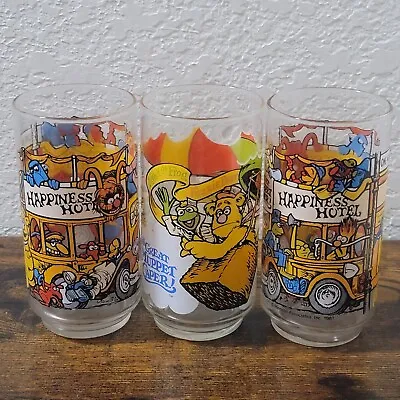 Vintage Lot Of 3 McDonalds Cups Muppet The Great Caper Collectible Set 80s Glass • $24.99