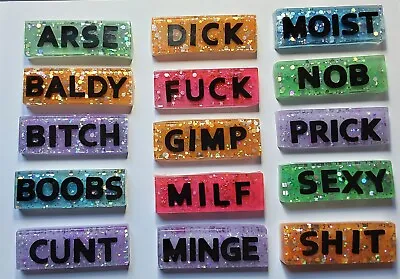 Rude Naughty Swear Words Fridge Magnets Fun Free P&P. Handmade Strong Magnet • £4.99