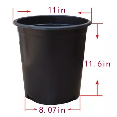 10 Pots Of 5 Gallon Plastic Plant Nursery Pot Container Grow Flower Garden • $34.28