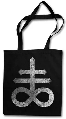 LEVIATHAN CROSS SHOPPER SHOPPING BAG Sulfur Symbol Pentagram 666 Sign Cross • $13.99