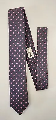 Vineyard Vines Martha's Vineyard Narrow Pink Polka Dot Tie 100% Silk 2.5 • $25