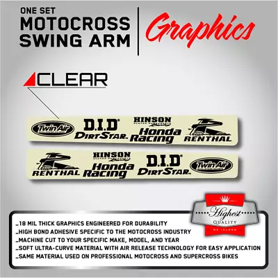 04 05 06 07 08 09 Honda Crf 250 R Swing Arm Clear Graphics Usa Made 18 Mil Decal • $34.99