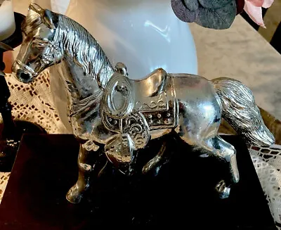 $24 • Buy 7” Horse Vintage Silver Tone Metal Western Carnival Prize.