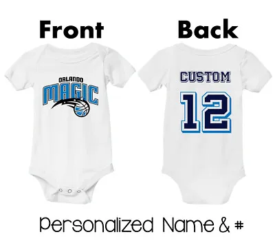 Orlando Magic Baby Bodysuit Personalized Infant Basketball Jersey Kids Shirt Tee • $19.95