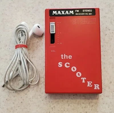 ~RARE~  MAXAM  RS-881 STEREO RECEIVER RADIO  The Scooter  TESTED AND WORKS! • $40