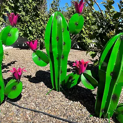 Peanut Handmade Metal Cactus - LARGE 26  TALL GREEN • $90