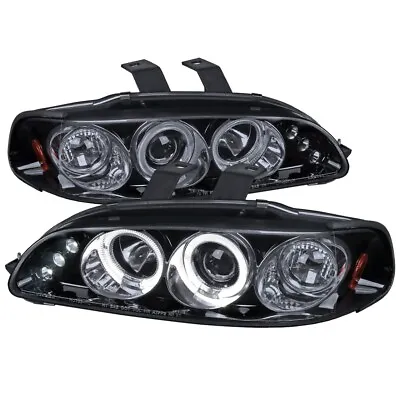 For 92-95 Honda Civic EG Coupe Hatch Smoked Projector Headlights Halos LED Dots • $167