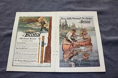 1915 Field & Stream Magazine Philip R. Goodwin Bristol Fishing Rod Advertising • $9.95