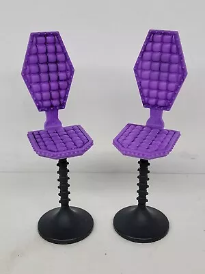 Monster High Doll Deadluxe High School PURPLE CHAIRS Furniture Lot Ghoul • $7.99