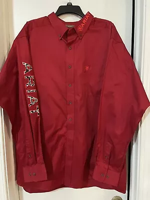 Ariat Men’s Team Logo Twill Fitted Long Sleeve Shirt  XXL • $19.99