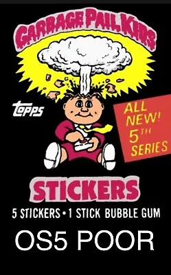 1986 Garbage Pail Kids Series 5 Complete Your Set GPK 5TH U Pick OS5 POOR • $1.70