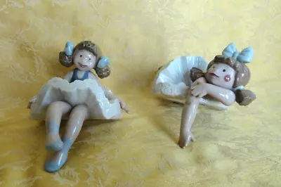 Pair Of Lladro Ledge Hanger Set Figurines #1501 Rag Doll #1502 Forgotten Retired • $235.95