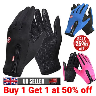 Mens Winter Gloves Waterproof Touch Screen Thermal Warm Gloves Windproof. • £5.99