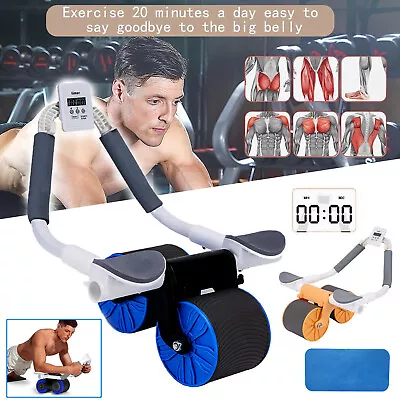 Automatic Rebound Abdominal Wheel - Ab Roller Wheel With Elbow Support Timer AU • $28.98