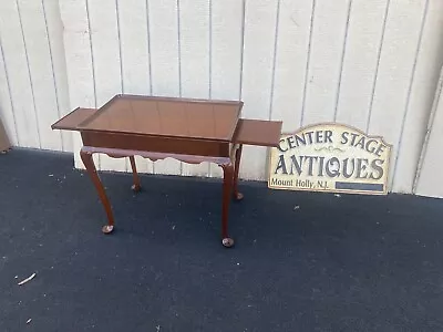 65073 Solid Mahogany Tea Table With Pull Outs • $310