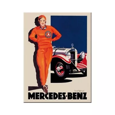 Nostalgic Art 14371 Mercedes-Benz Woman In Red Retro Fridge Magnet Vintage 6x8cm • $7