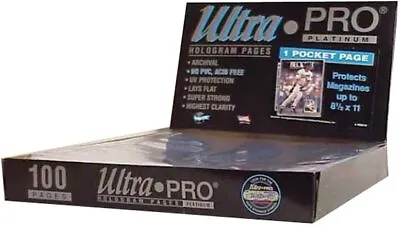 1000 Ultra Pro 8 1/2 X 11 Magazine Size 1 Pocket Page Beckett Album Pages Case • $250