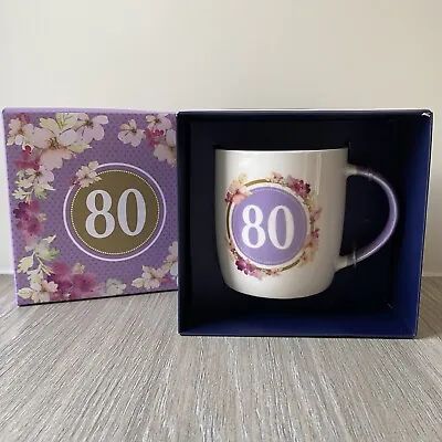 80th Birthday Mug In Gift Box Eighty 80 Century House  As-new • £7.95