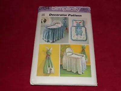 $12.99 • Buy 🌸 1973 Simplicity #6134 /#9751 - Cute Bassinet Skirt-diaper Stacker Pattern  Ff